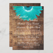 Invitations en bois rustiques de mariage de (Devant / Derrière)