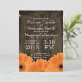 Invitations en bois rustiques de mariage de (Debout devant)
