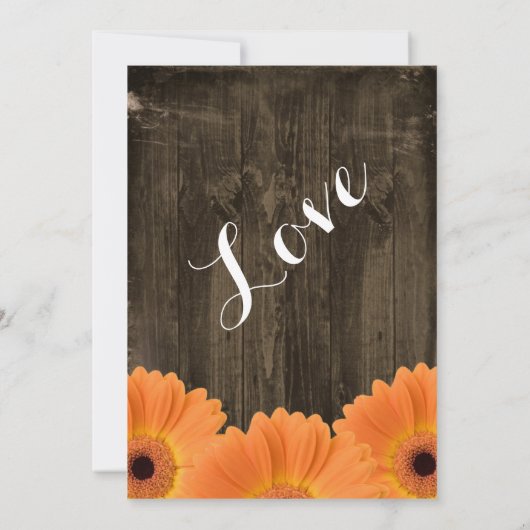 Invitations en bois rustiques de mariage de (Dos)