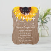 Invitations en bois rustiques de mariage de (Debout devant)