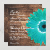 Invitations en bois rustiques de mariage de (Devant / Derrière)