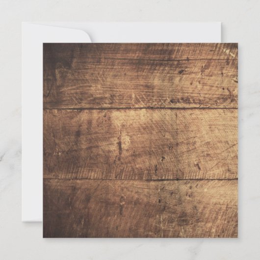 Invitations en bois rustiques de mariage de (Dos)