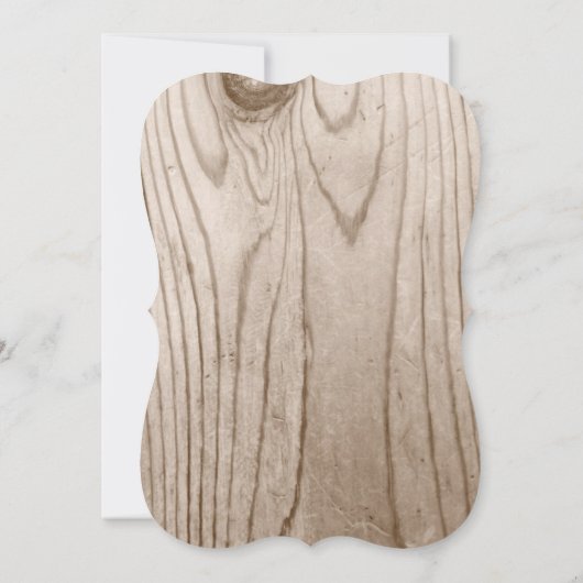 Invitations en bois rustiques de mariage de pot de (Dos)