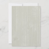 Invitations en bois rustiques enes ivoire de (Dos)