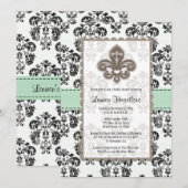 Invitations en bon état de Fête de la mariée de (Devant / Derrière)