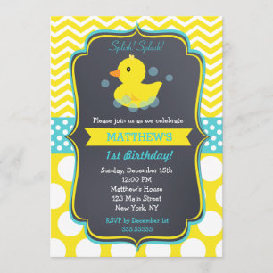 Invitations en caoutchouc de fête d'anniversaire