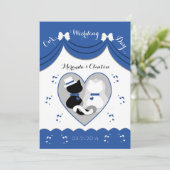 Invitations en couple Mariage de Blue Cat (Debout devant)