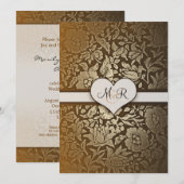 invitations en damas pour les noces d'or, 50e anni (Devant / Derrière)