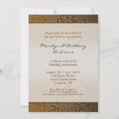 Invitations en damassé pour les 50 ans de mariage  (Dos)