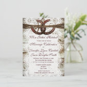 Invitations en fer à cheval de mariage de pays (Debout devant)