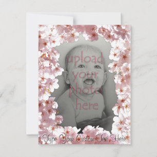 Invitations en fleurs roses Cartes RSVP personnali