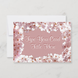 Invitations en fleurs roses Cartes RSVP personnali