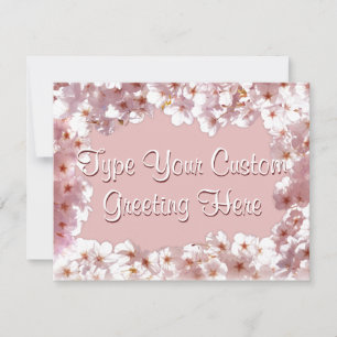 Invitations en fleurs roses Cartes RSVP personnali
