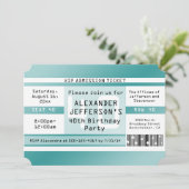 Invitations en forme de billet de fête d'anniversa (Debout devant)