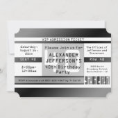 Invitations en forme de billet pour la fête du 40e (Devant)