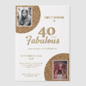 Invitations En Vélin 40 et Fabulous Gold Parties scintillant 2 Photo 40 (Recto)