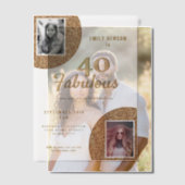 Invitations En Vélin 40 et Fabulous Gold Parties scintillant 2 Photo 40 (Décalage (Couple))