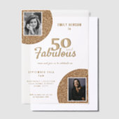 Invitations En Vélin 50 et Fabulous Gold Parties scintillant 2 Photo 50 (Compenser)