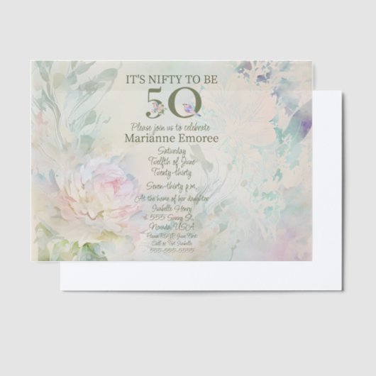 Invitations En Vélin 50e anniversaire (Compenser)