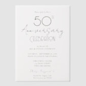 Invitations En Vélin 50e anniversaire de Mariage minimum (Recto)