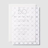 Invitations En Vélin 50e anniversaire de Mariage minimum (Décalage (Invitation))