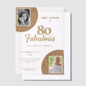 Invitations En Vélin 80 et Fabulous Gold Parties scintillant 2 Photo 80 (Compenser)