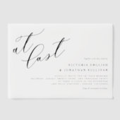 Invitations En Vélin À Dernier Black Modern Calligraphy Mariage (Recto)