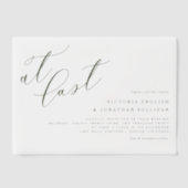 Invitations En Vélin À Dernier Terracotta Moderne Mariage de calligraph (Recto)