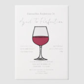 Invitations En Vélin Âgé à la perfection vin 50e anniversaire (Recto)