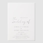 Invitations En Vélin Aimee Rustic Script Mariage moderne (Recto)