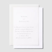 Invitations En Vélin Aisha Elegant Mariage moderne Enregistrer la date (Compenser)