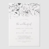 Invitations En Vélin AMELIA Classic Bohème Floral Mariage (Recto)