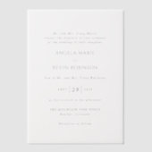 Invitations En Vélin Angela Modern Mariage (Recto)