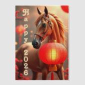 Invitations En Vélin Année du cheval 2026 (Recto)