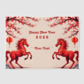 Invitations En Vélin Année du cheval 2026 (Recto)