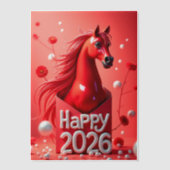 Invitations En Vélin Année du cheval 2026 (Recto)