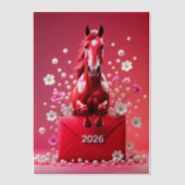 Invitations En Vélin Année du cheval 2026 (Recto)