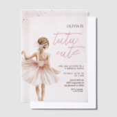Invitations En Vélin Anniversaire rose Ballerina élégant (Compenser)