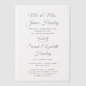 Invitations En Vélin Annonces De Diplôme De Vellum Parents (Recto)