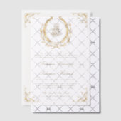 Invitations En Vélin Antique Gold Crest Mariage musulman (Décalage (Invitation))