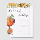 Invitations En Vélin Aperol Spritz Eau Orange Aquarelle Brunch et Bulle (Compenser)