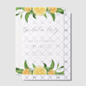 Invitations En Vélin Aquarelle Citrons et Oranges Graduation Party (Décalage (Invitation))