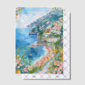 Invitations En Vélin Aquarelle Côte Amalfi Méditerranée Italienne (Décalage (Invitation))