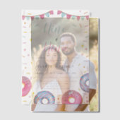 Invitations En Vélin Aquarelle Donuts & Confetti Spanish Gender Revela (Décalage (Couple))