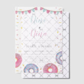 Invitations En Vélin Aquarelle Donuts & Confetti Spanish Gender Revela (Décalage (Invitation))