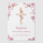 Invitations En Vélin Aquarelle d'orchidée rose (Recto)