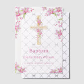 Invitations En Vélin Aquarelle d'orchidée rose (Décalage (Invitation))