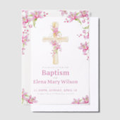 Invitations En Vélin Aquarelle d'orchidée rose (Compenser)