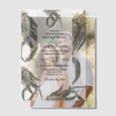 Invitations En Vélin Aquarelle Eucalyptus Feuille Mariage vert (Décalage (Couple))