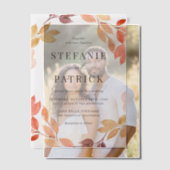 Invitations En Vélin Aquarelle Feuillage d'automne Mariage de automne d (Décalage (Couple))